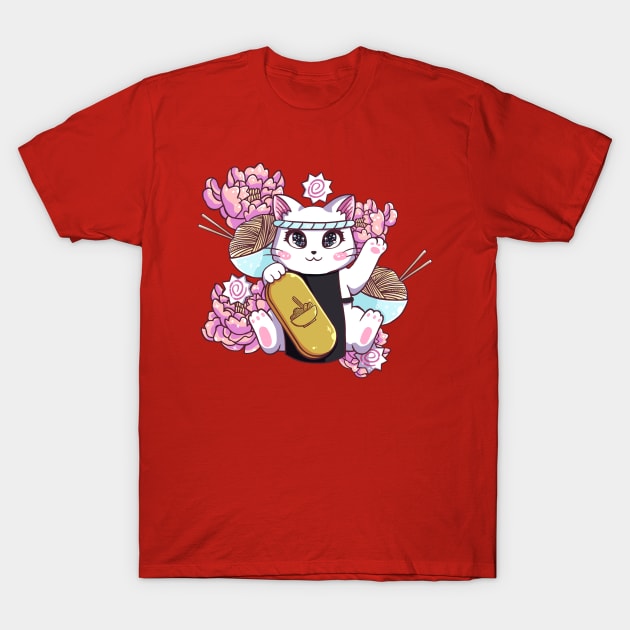 Taishou Maneki Neko T-Shirt by TypeFortyDesign